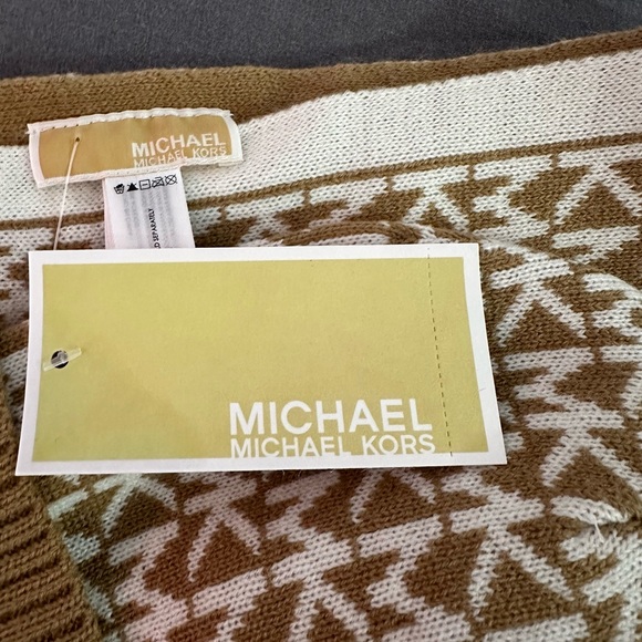 Michael Kors Women's Brown and Cream Scarf-wraps - Picture 6 of 8